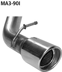 Einfach-Endrohr LH 1x Ø 90 mm 20° schräg geschnitten