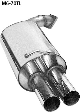 Doppel-Endrohr 2x Ø 70 mm