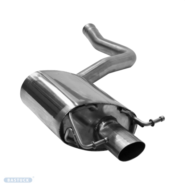 Einzel-Endrohr oval 90 x 60 mm für Serien-Heckschürze ohne Abgasklappe