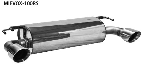 Single Tailpipe LH+RH 1x Ø 100 mm 30° angled cut