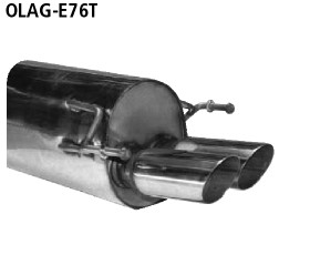 Double Tailpipe 2x Ø 76 mm