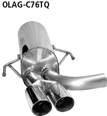 Double Tailpipe LH+RH 2x Ø 76 mm