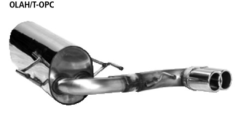 Doppel-Endrohr 2x Ø 76 mm - OPC