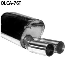 Doppel-Endrohr 2x Ø 76 mm