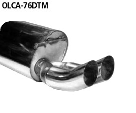 Double Tailpipe 2x Ø 76 mm DTM