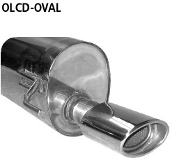 Single Tailpipe oval 120 x 80 mm