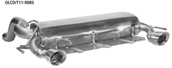 Single Tailpipe LH+RH 1x Ø 90 mm 30° angled cut