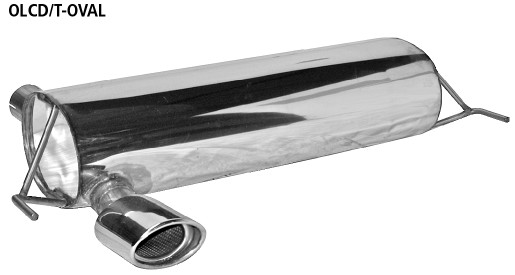 Einfach-Endrohr LH oval 120 x 80 mm