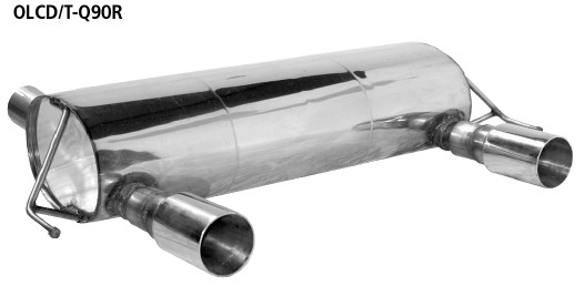 Einfach-Endrohr LH+RH 1x Ø 90 mm