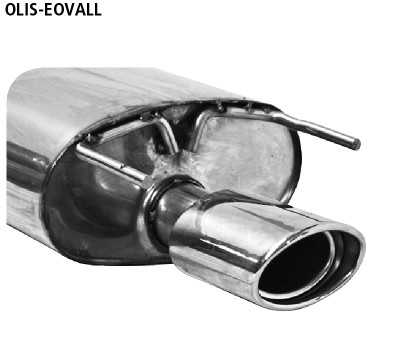 Single Tailpipe oval 120 x 80 mm