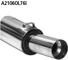 Single Tailpipe 1x Ø 76 mm