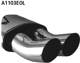 Double Tailpipe 2x Ø 76 mm DTM