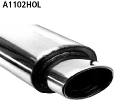Single Tailpipe oval 153 x 95 mm