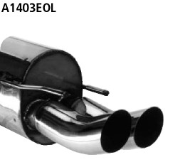 Double Tailpipe 2x Ø 76 mm DTM