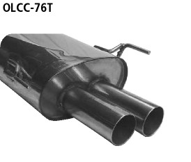 Double Tailpipe 2x Ø 76 mm