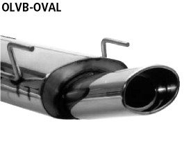 Single Tailpipe oval 153 x 95 mm