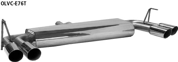 Doppel-Endrohr 2x Ø 76 mm