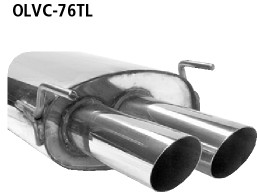 Double Tailpipe 2x Ø 76 mm