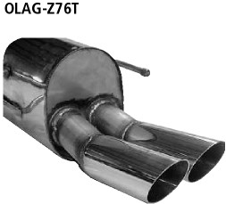 Double Tailpipe 2x Ø 76 mm