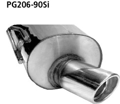 Einfach-Endrohr 1x Ø 90 mm