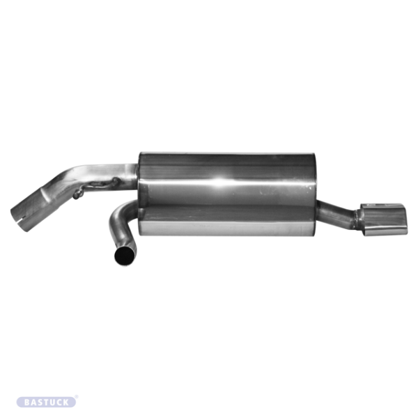 Single Tailpipe LH+RH 114 x 74 mm trapezoidal
