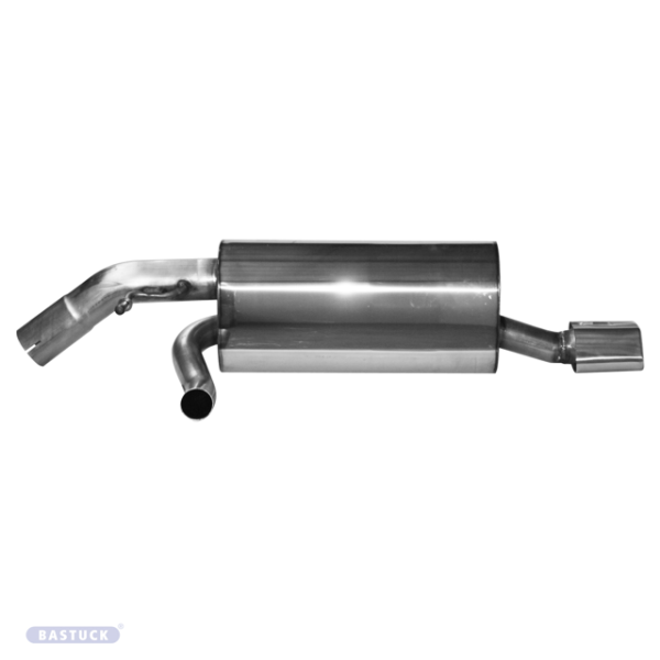Single Tailpipe LH+RH 114 x 74 mm trapezoidal