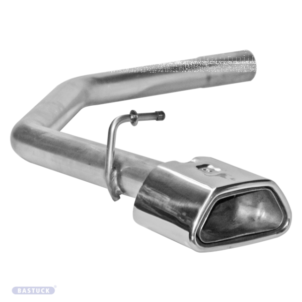 Single Tailpipe LH+RH 114 x 74 mm trapezoidal