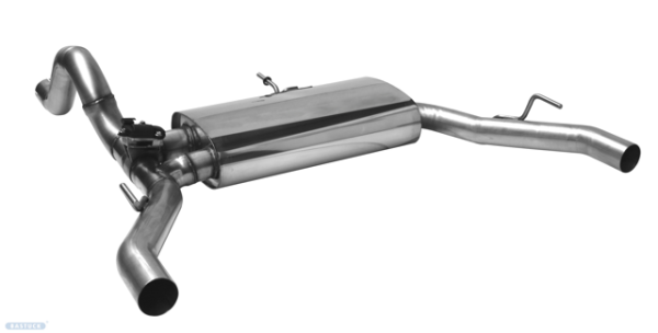 Einzel-Endrohr LH+RH 1x Ø 63 mm mit Abgasklappe