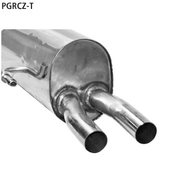 Double Tailpipe 2x Ø 51.0 mm for original rear apron outlet