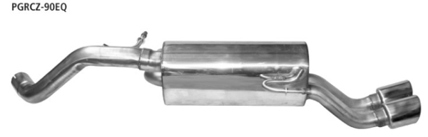 Double Tailpipe LH+RH 2x Ø 90 mm 20° angeld cut