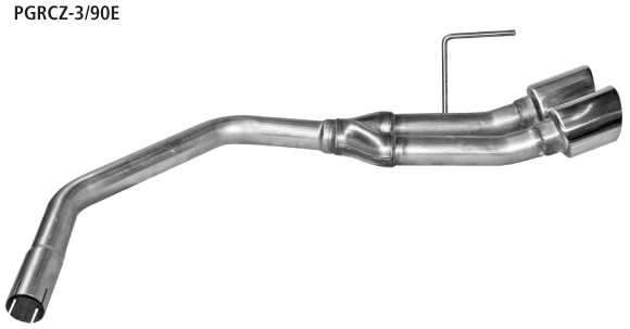 Double Tailpipe LH+RH 2x Ø 90 mm 20° angeld cut