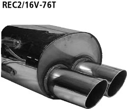 Double Tailpipe 2x Ø 76 mm