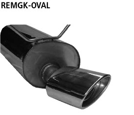 Single Tailpipe oval 153 x 95 mm
