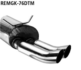 Double Tailpipe 2x Ø 76 mm DTM