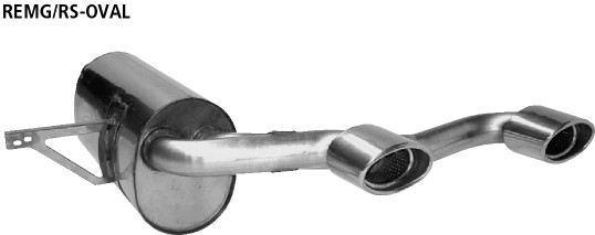 Doppel-Endrohr 2x oval 120 x 80 mm