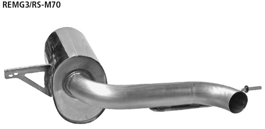 Einzel-Endrohr 1x Ø 70 mm