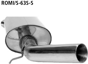 Single Tailpipe side 1x Ø 63 mm