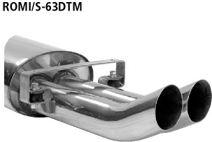 Double Tailpipe central 2x Ø 63 mm DTM