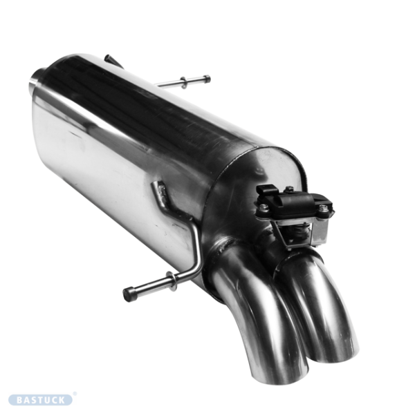 Doppel-Endrohr 2x Ø 76 mm - mit Abgasklappe