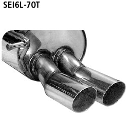 Doppel-Endrohr 2x Ø 70 mm