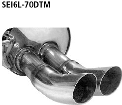 Doppel-Endrohr 2x Ø 70 mm DTM