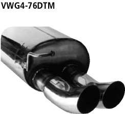 Double Tailpipe 2x Ø 76 mm DTM