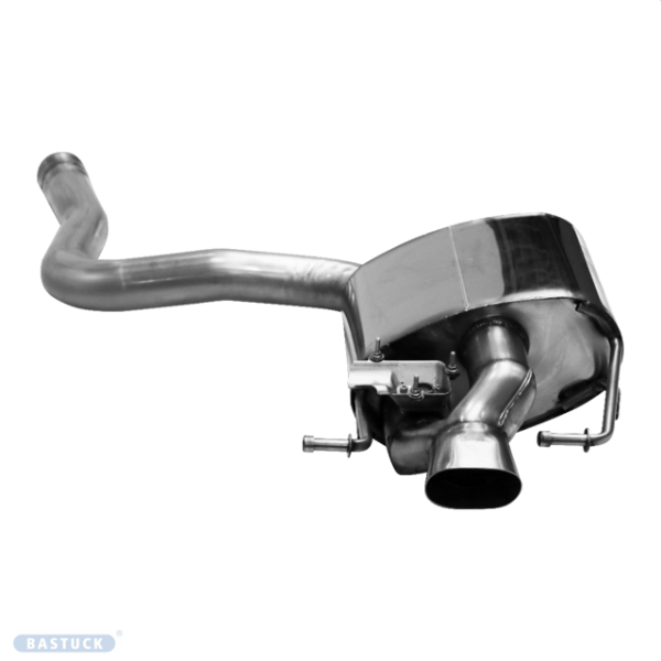 Single Tailpipe oval 90 x 60 mm for models with standard exhaust flap + standard rear apron - with exhaust flap