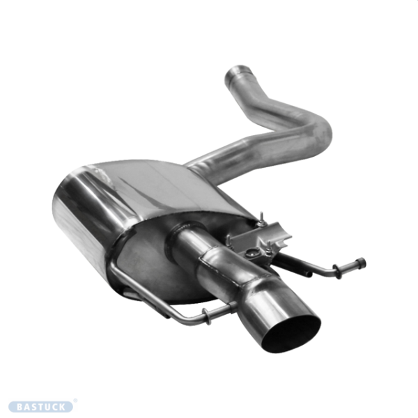 Single Tailpipe oval 90 x 60 mm for models with standard exhaust flap + standard rear apron - with exhaust flap