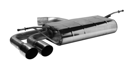 Double Tailpipe LH 2x Ø 76 mm 20° angled cut