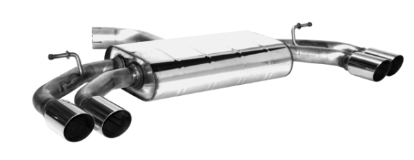 Doppel-Endrohr LH+RH 2x Ø 76 mm 20° schräg geschnitten