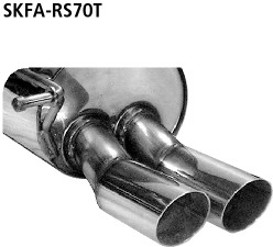 Doppel-Endrohr 2x Ø 70 mm - Modelle mit original Heckschürzenausschnitt