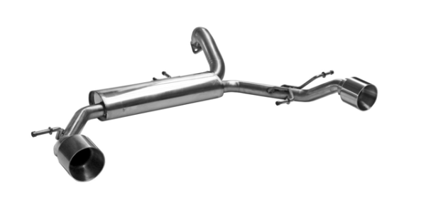 Single Tailpipe LH+RH 1x Ø 100 mm - w/o exhaust flap