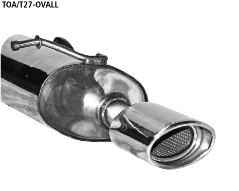 Einfach-Endrohr oval 120 x 80 mm