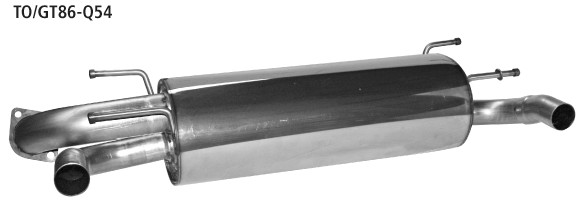Einfach-Endrohr LH+RH 1x Ø 54 mm für original Endrohrblende
